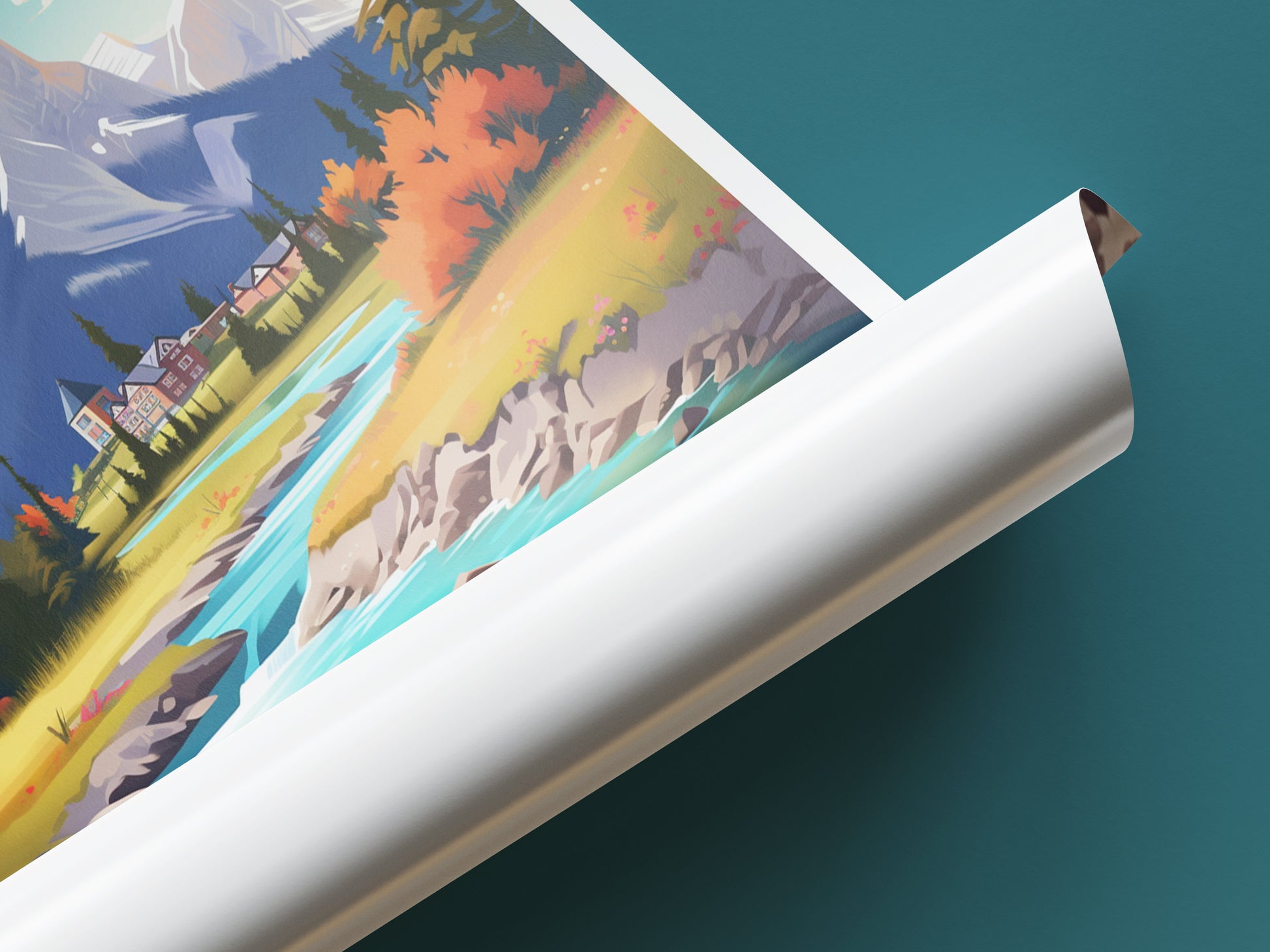 banff travel poster tube canada