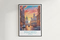 madrid travel poster hanged on the wall spain