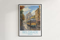 belgrade travel poster hanged on the wall serbia