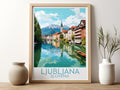 ljubljana travel poster for kitchen slovenia