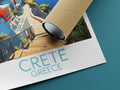 crete travel poster rolled greece