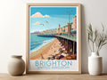 brighton travel poster for kitchen united kingdom