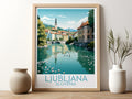 ljubljana travel poster for kitchen slovenia