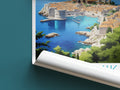 dubrovnik travel poster roll up croatia