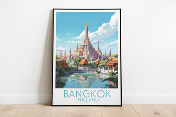 bangkok travel poster on the ground thailand