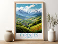 pyrenees travel poster for kitchen france