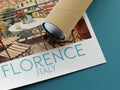 florence travel poster rolled italy