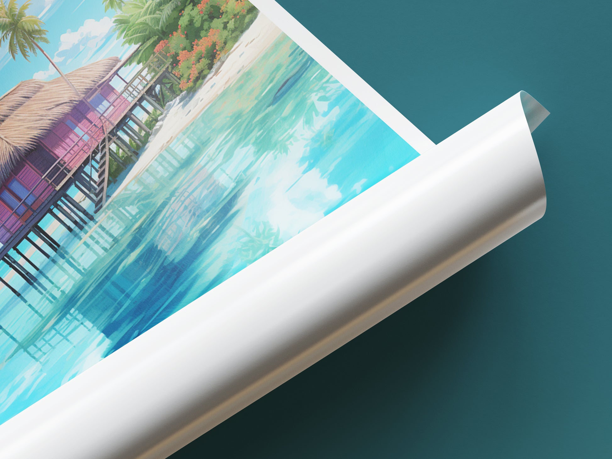 maldives travel poster tube maldives