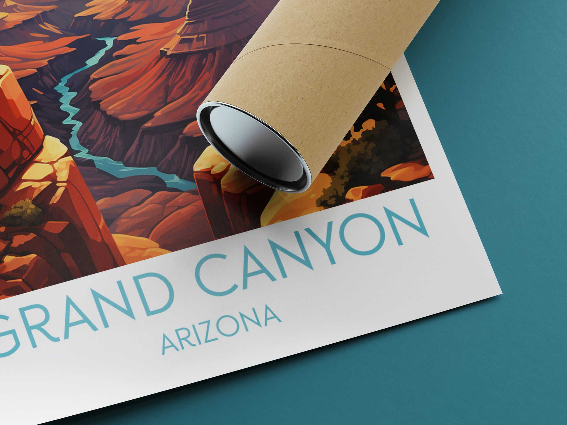 grand canyon travel poster rolled arizona