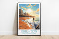 brighton travel poster on the ground united kingdom