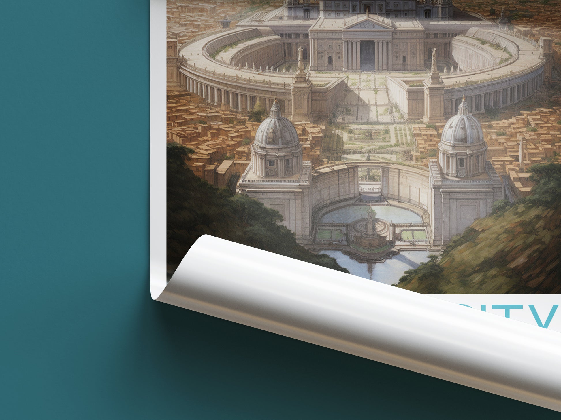 vatican city travel poster roll up italy