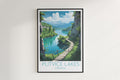 plitvice lakes travel poster hanged on the wall croatia