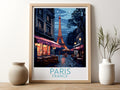 paris travel poster for kitchen france