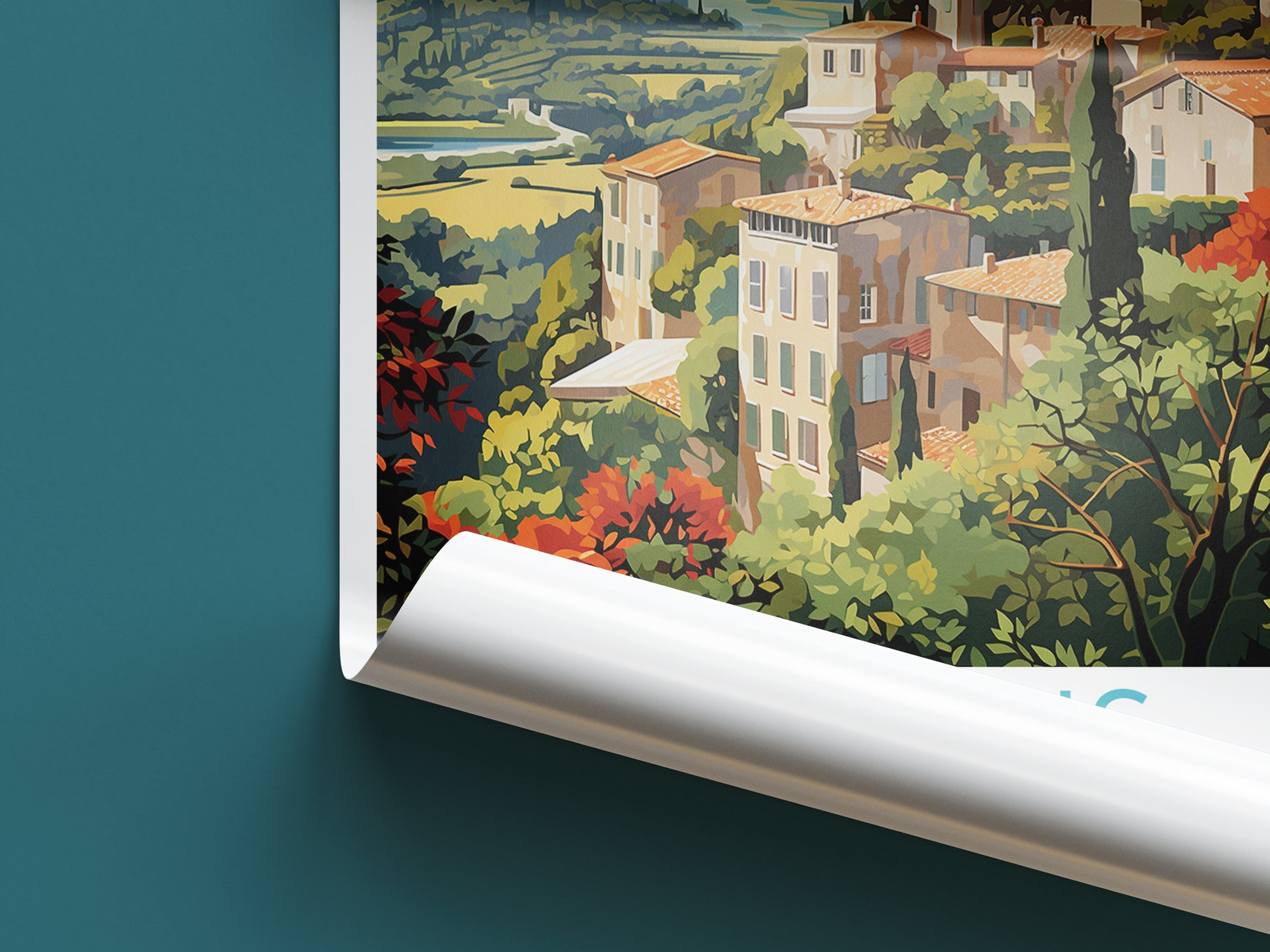 mougins travel poster roll up france