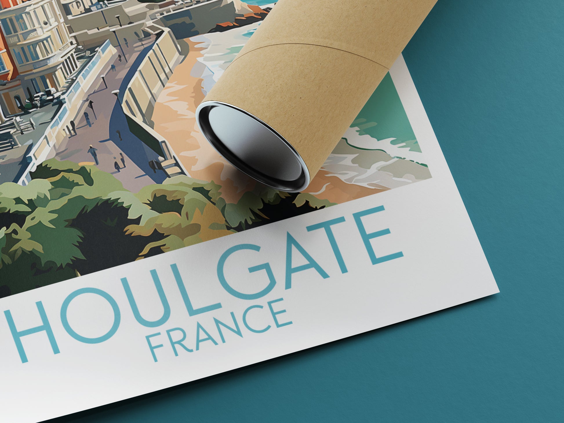 houlgate travel poster rolled france