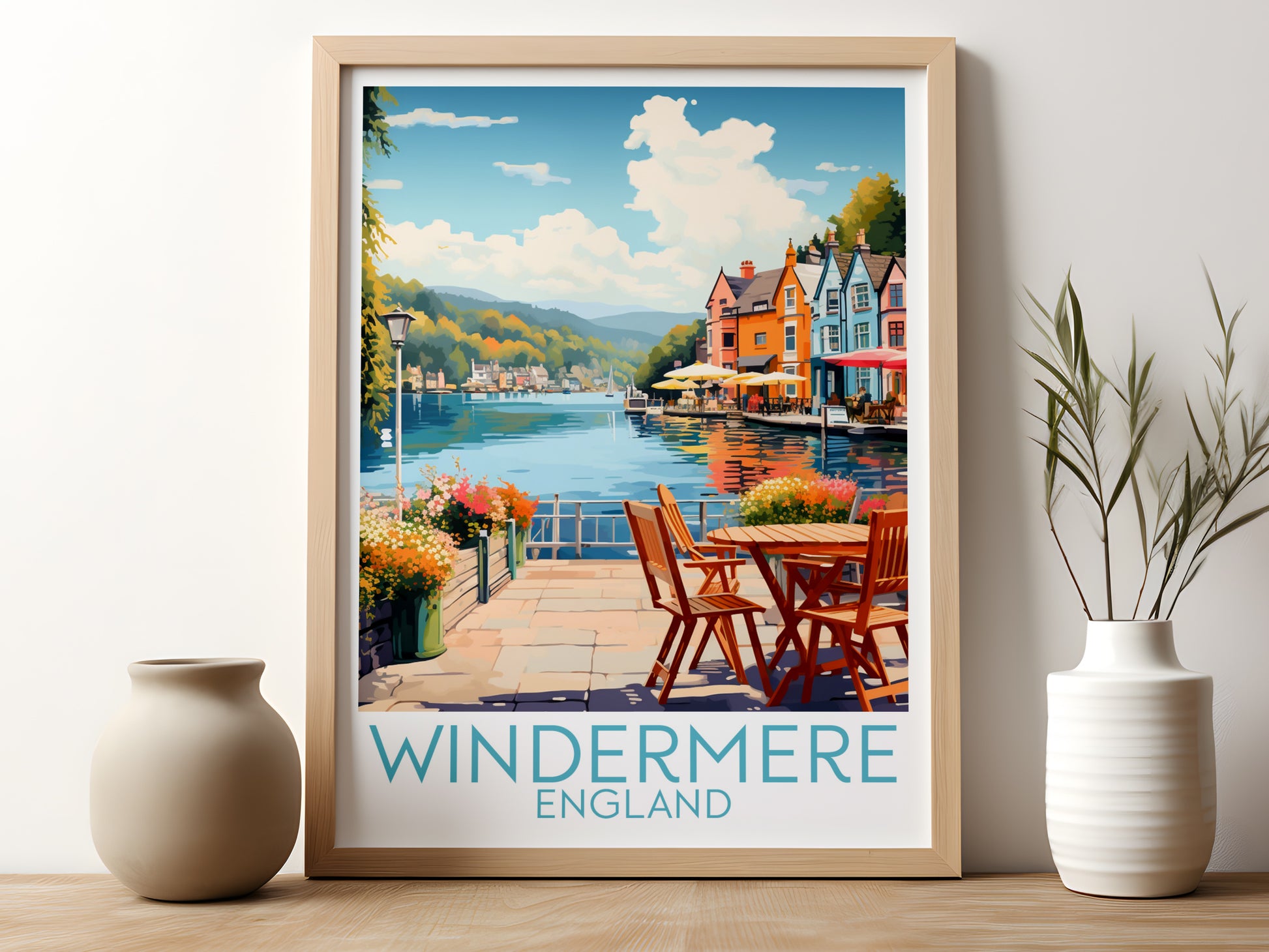 windermere travel poster for kitchen england