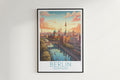 berlin travel poster hanged on the wall germany