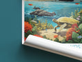 galapagos islands travel poster roll up ecuador