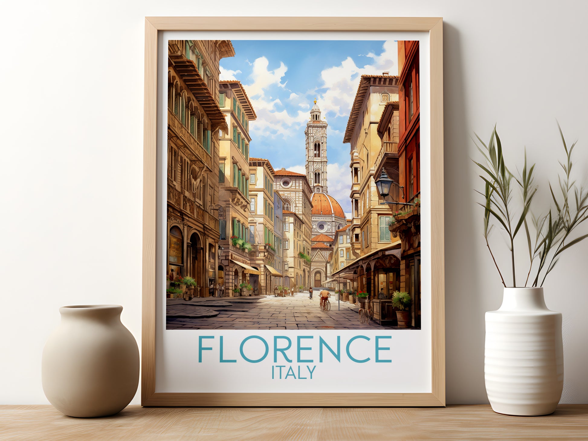 florence travel poster for kitchen italy