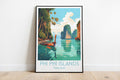 phi phi islands travel poster on the ground thailand