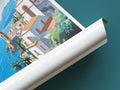 amalfi coast travel poster tube italy