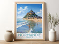 normandie travel poster for kitchen france