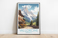 vallorcine travel poster on the ground france