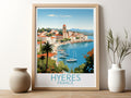 hyeres travel poster for kitchen france