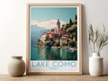 lake como travel poster for kitchen italy