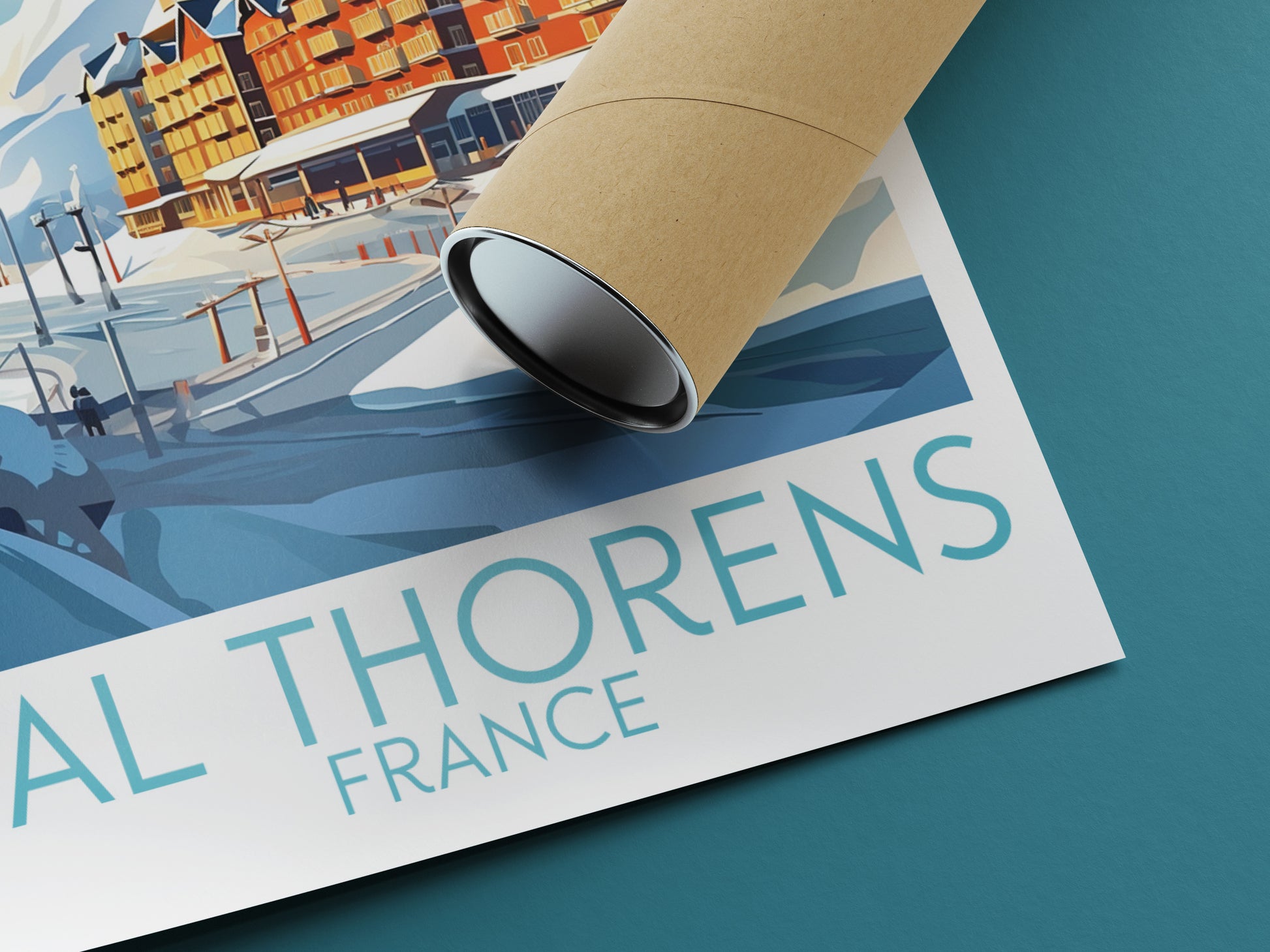 val thorens travel poster rolled france