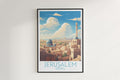 jerusalem travel poster hanged on the wall israel