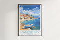 zakynthos travel poster hanged on the wall greece