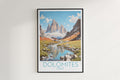 dolomites travel poster hanged on the wall italy