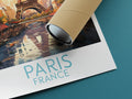 paris travel poster rolled france