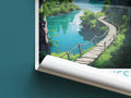 plitvice lakes travel poster roll up croatia