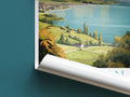 lac leman travel poster roll up switzerland