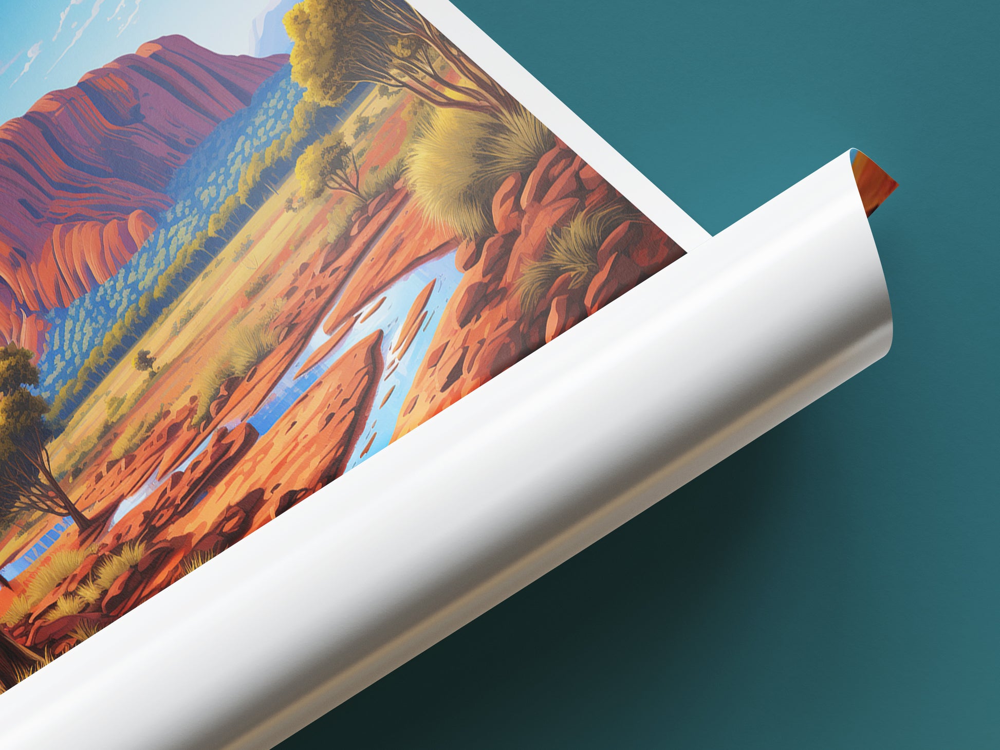 ayers rock travel poster tube australia