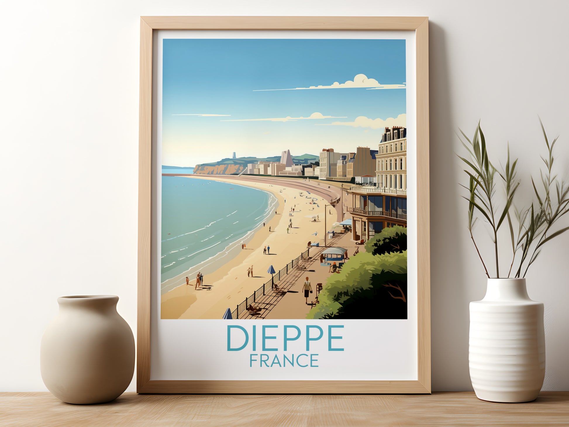 dieppe travel poster for kitchen france