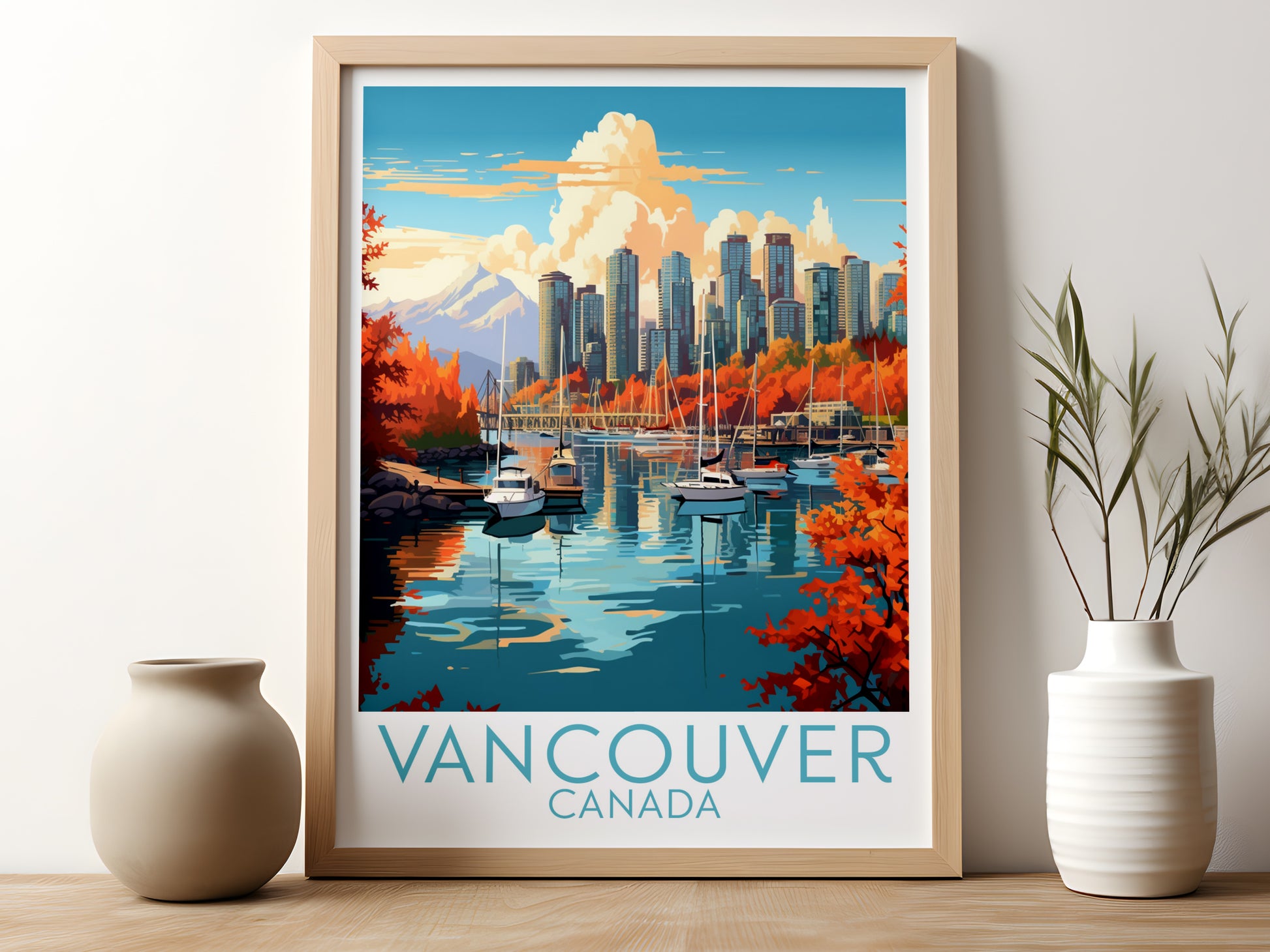 vancouver travel poster for kitchen canada