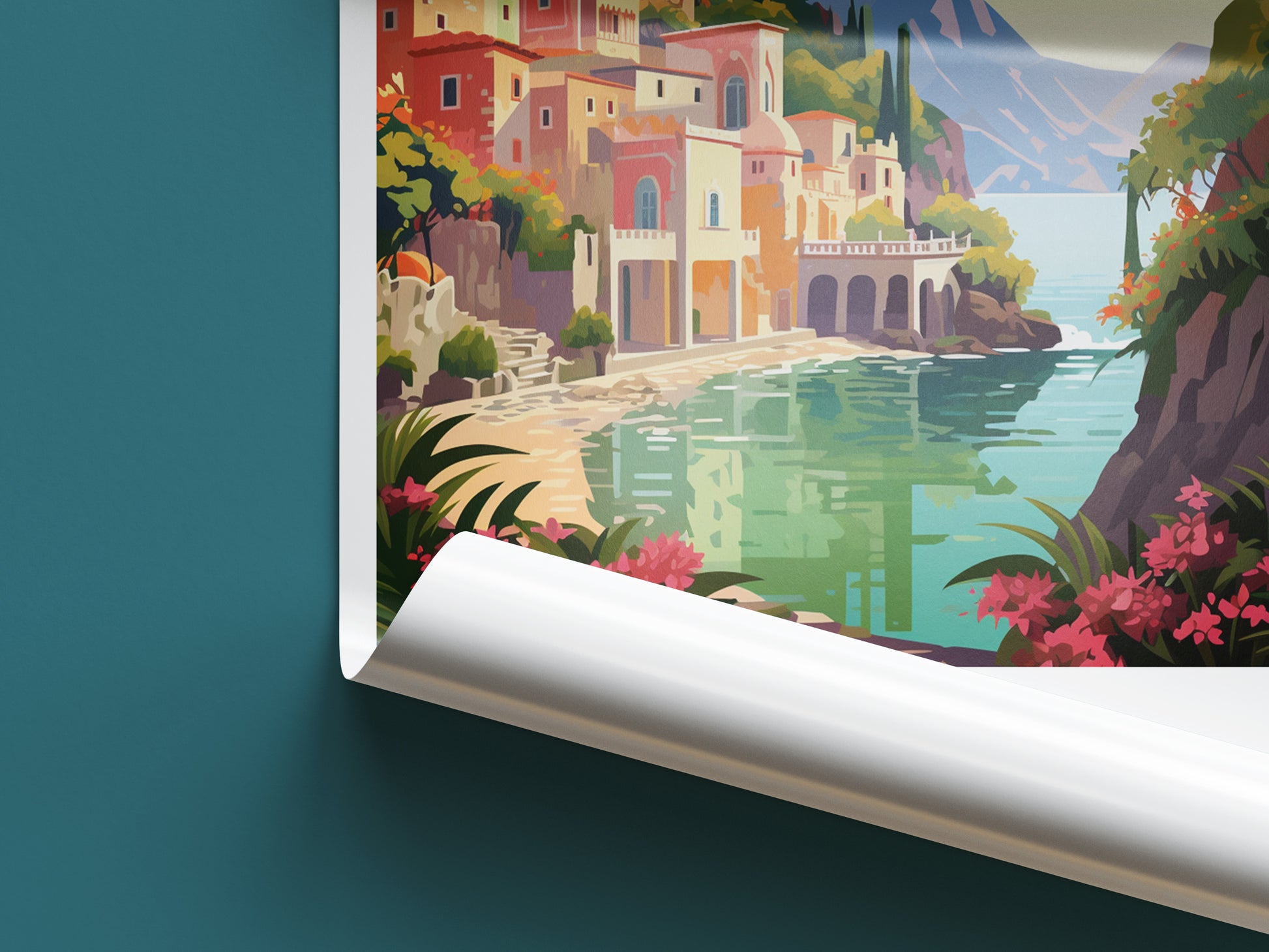 sicily travel poster roll up italy