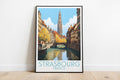 strasbourg travel poster on the ground france