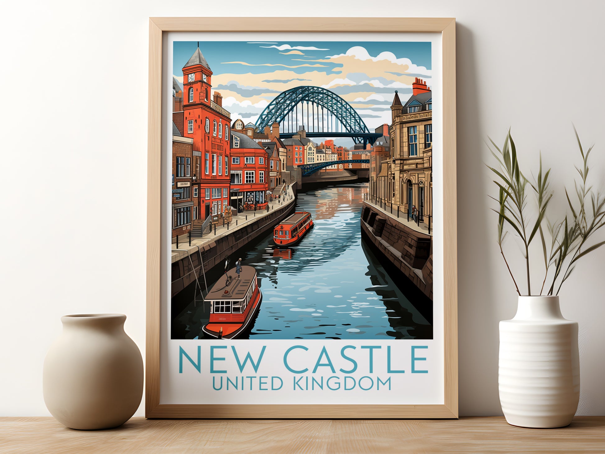 new castle travel poster for kitchen united kingdom