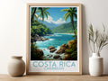 costa rica travel poster for kitchen caribbean