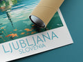 ljubljana travel poster rolled slovenia