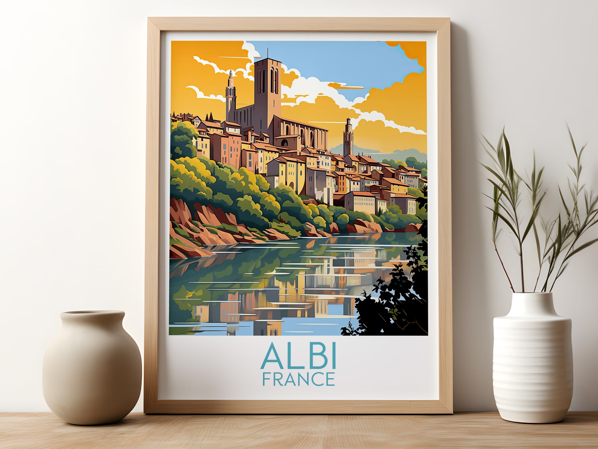 albi travel poster for kitchen france