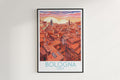 bologna travel poster hanged on the wall italy