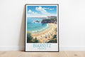 biarritz travel poster on the ground france