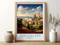 jerusalem travel poster for kitchen israel