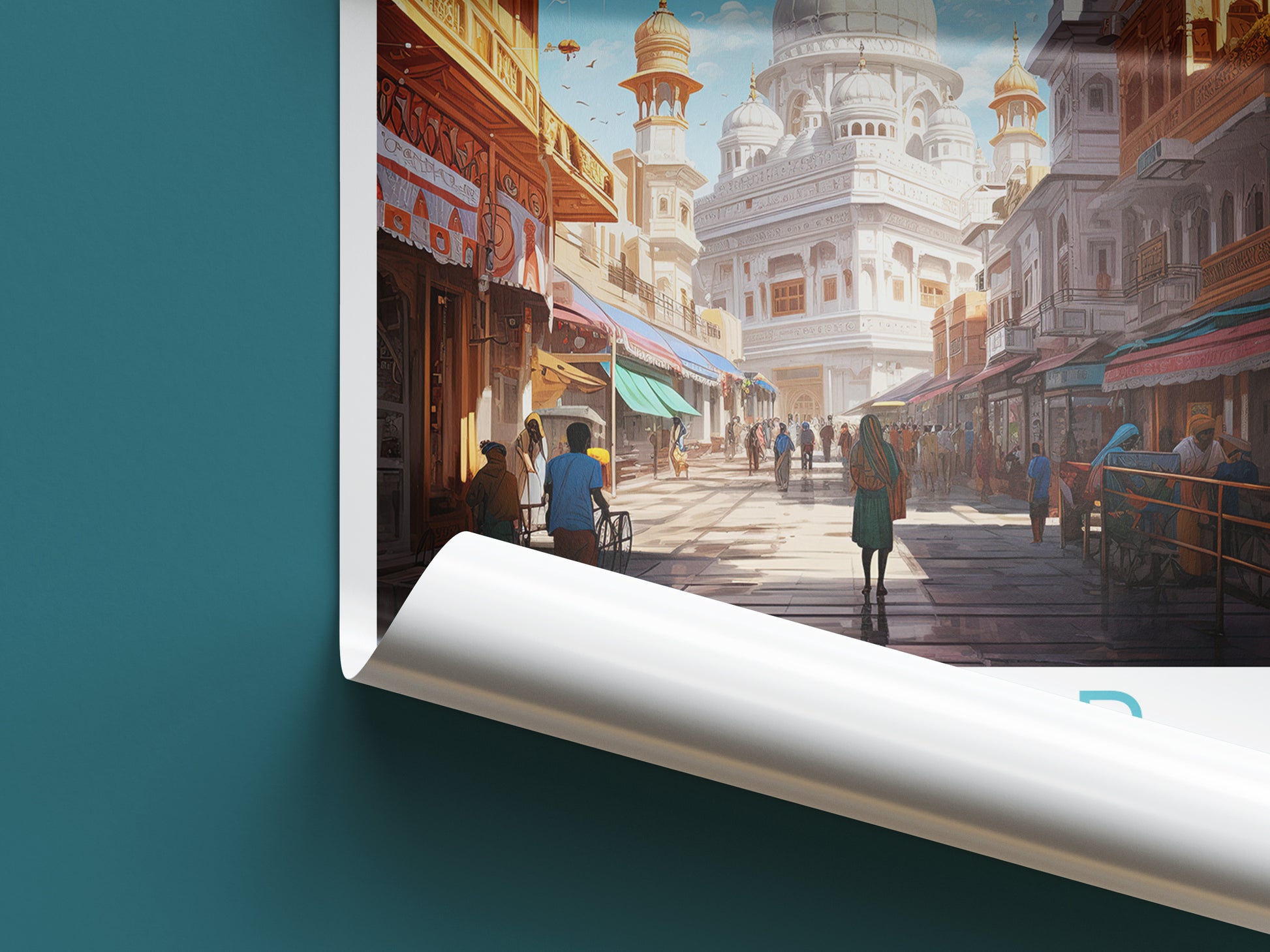 amritsar travel poster roll up india