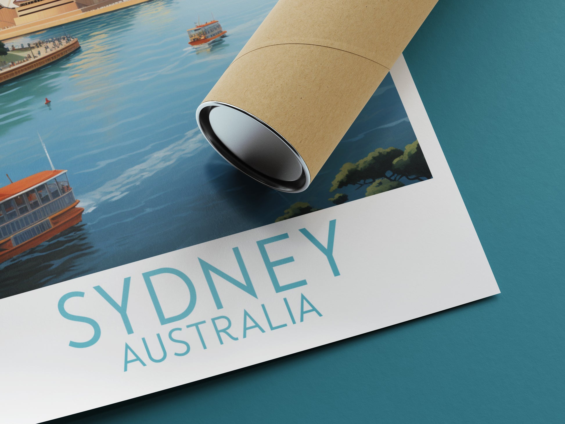 sydney travel poster rolled australia